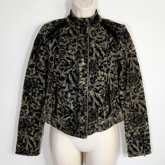 FREE PEOPLE "Follow the Flock" Motorcycle Jacket 5459E1M - Picture 1 of 16